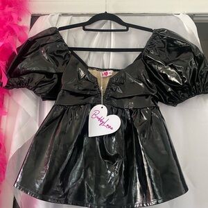 Buddy Love Black Puff Sleeve Top